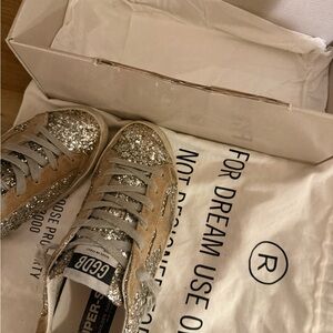 Golden Goose Super-Star Glitter Sneakers Women’s 38 Authentic